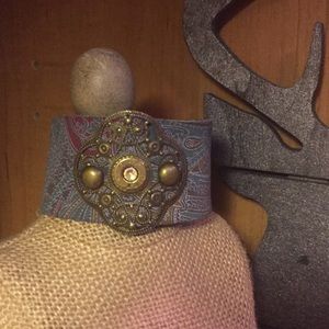 Spent shell leather cuff